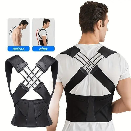 GrabBazaar - Adjustable Back Posture Corrector/ Slouching Relieve Pain Belt Women Men